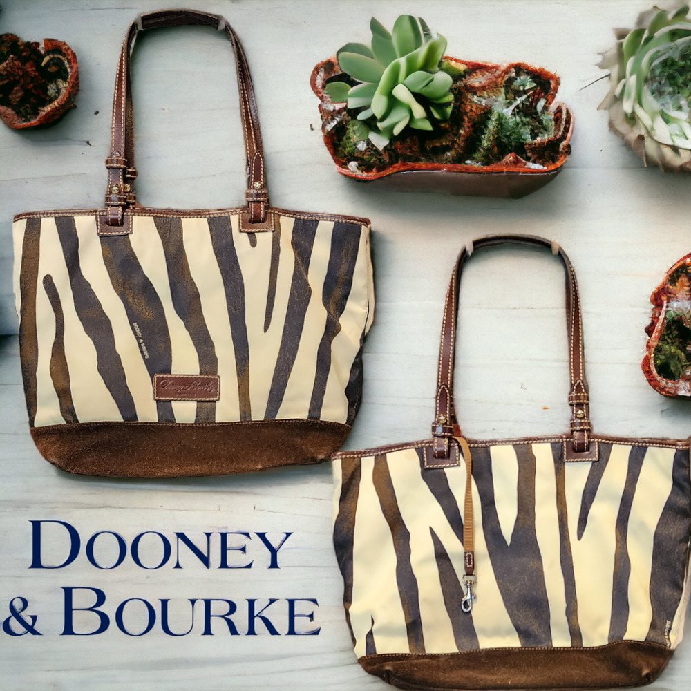 Dooney & Bourke Zebra Print Hand Purse Shoulder Tote Purse Bag